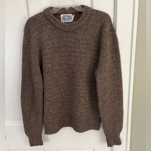 VINTAGE Environmental Clothing Co. Wool Sweater Made in USA Neutral Tweed Mens M